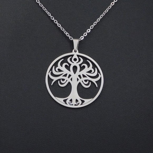 Stainless Tree of Life Necklace - Picture 1 of 4